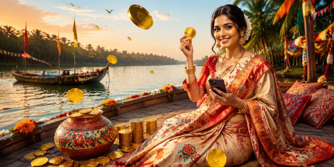 সুন্দরবনের পটভূমিতে মোবাইলে mk11 ক্যাসিনো গেম উপভোগ করছেন একজন বাংলাদেশি নারী